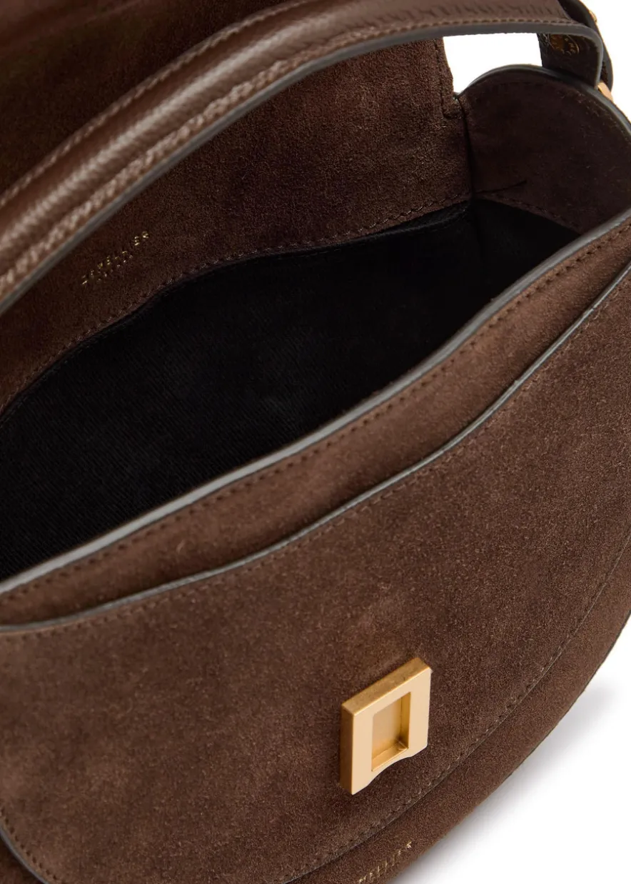 Siena leather and suede saddle bag