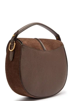 Siena leather and suede saddle bag