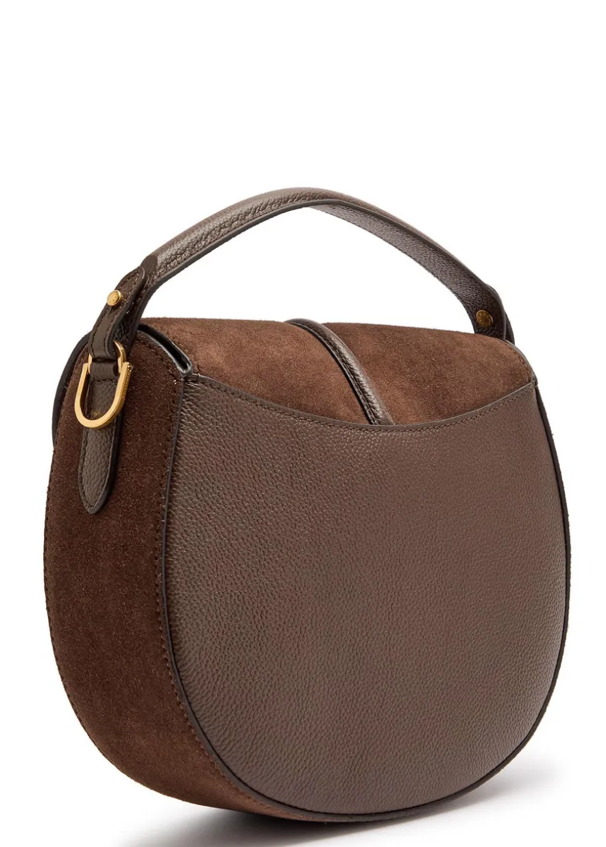 Siena leather and suede saddle bag
