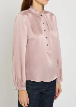 Sien ruffled silk blouse