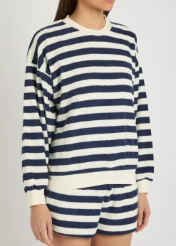 Sifnos striped terry sweatshirt