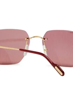 Signature C De Cartier printed rimless sunglasses