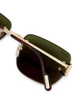 Signature C De Cartier rimless rectangle-frame sunglasses
