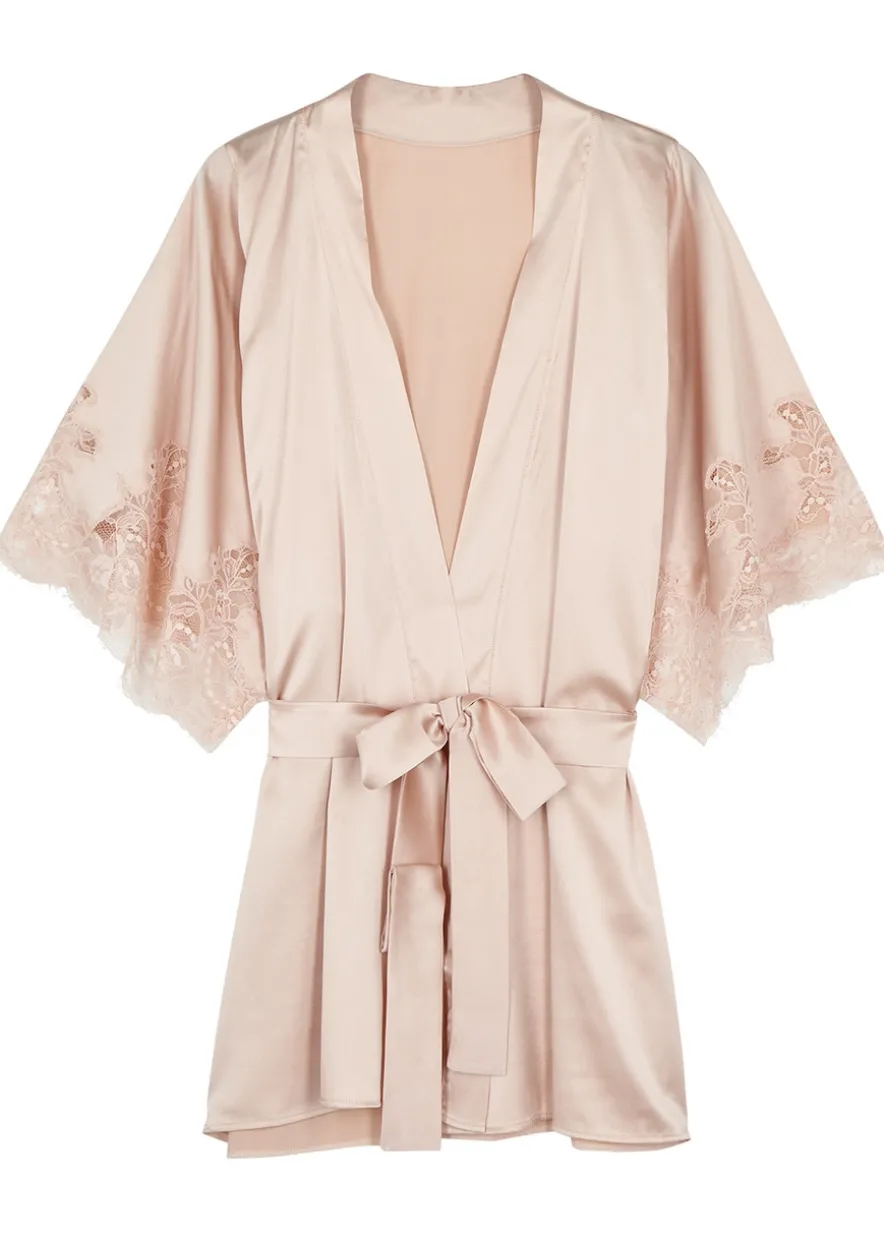 Signature silk-blend robe