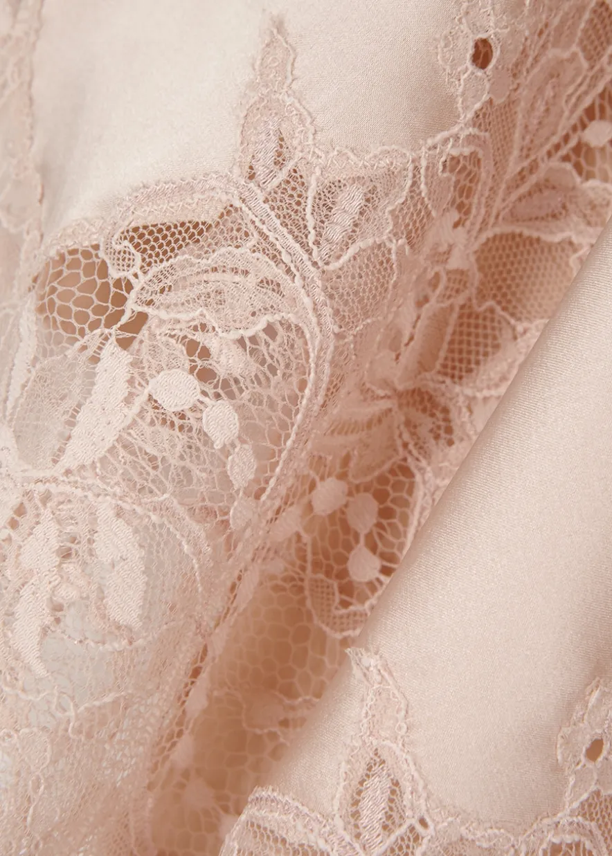 Signature silk-blend robe