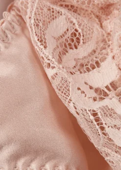 Signature silk-blend thong