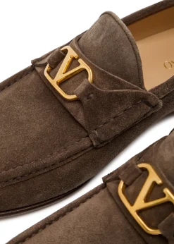 Signature Vlogo suede loafer