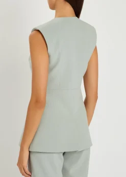 Sigrid crystal-embellished woven vest