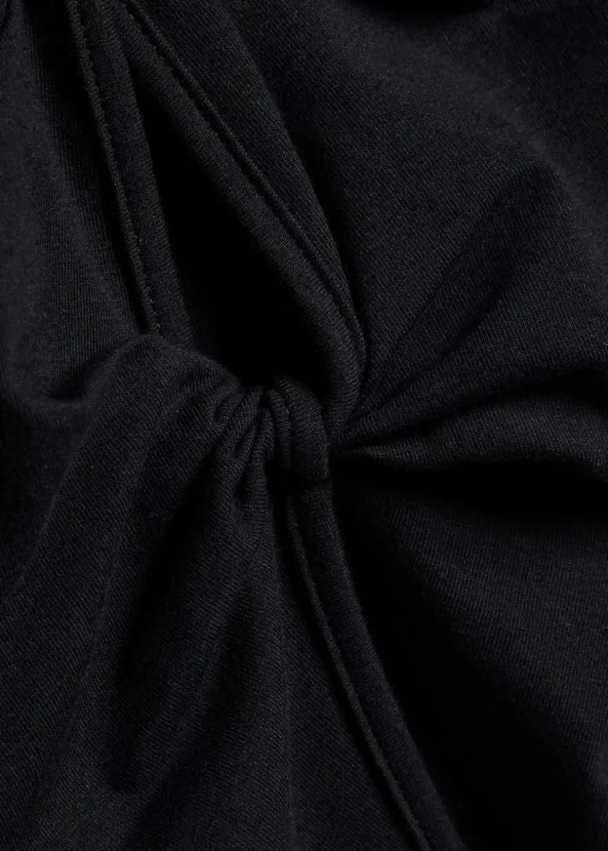 Silas knotted stretch-cotton top