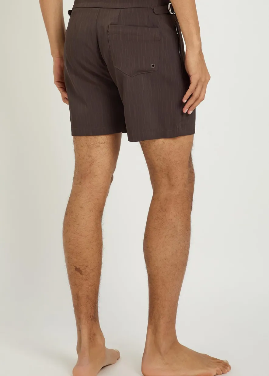 Silas striped woven swim shorts