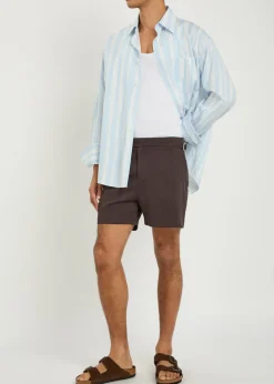 Silas striped woven swim shorts