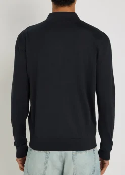 Silk and cotton-blend polo shirt