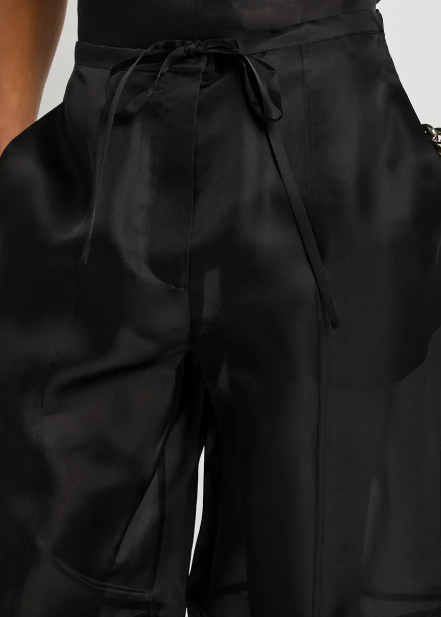 Silk-organza trousers