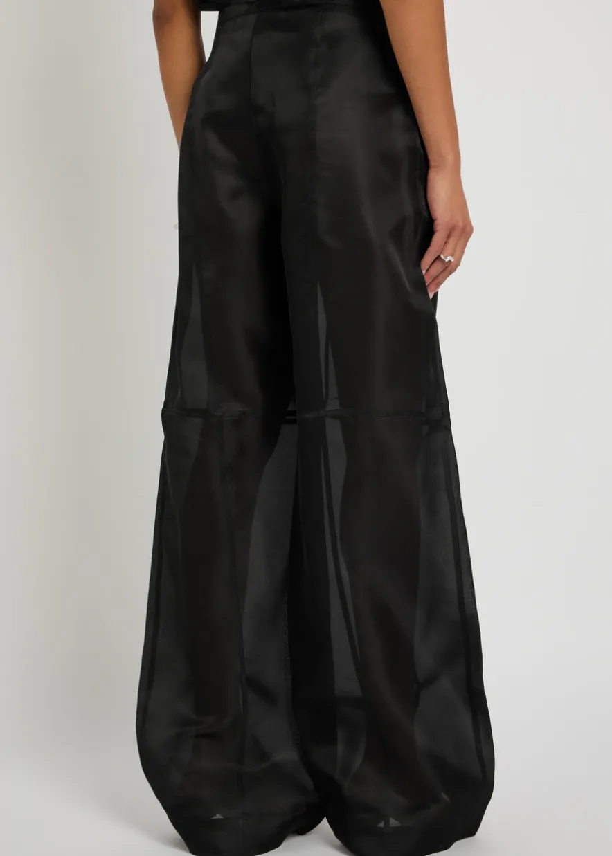 Silk-organza trousers