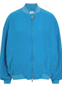Silk-poplin bomber jacket