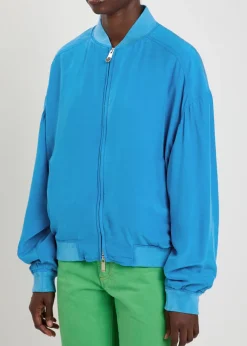 Silk-poplin bomber jacket