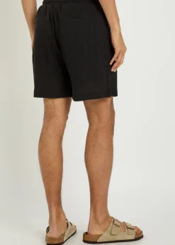 Silvano crinkled cotton shorts