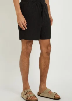 Silvano crinkled cotton shorts