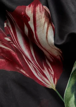 Silvia floral-print organza trench coat