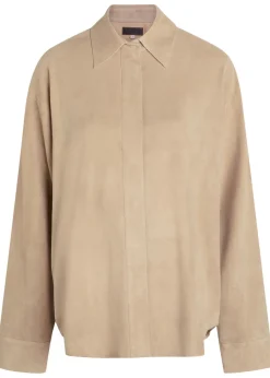 Simone oversized suede shirt