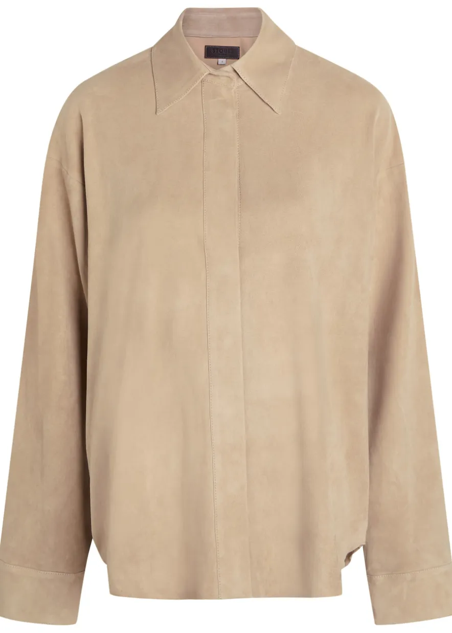 Simone oversized suede shirt
