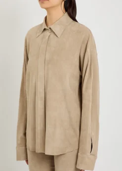 Simone oversized suede shirt