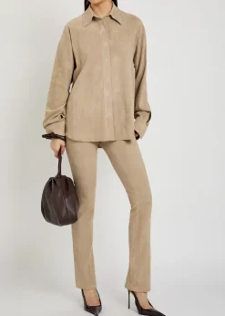 Simone oversized suede shirt