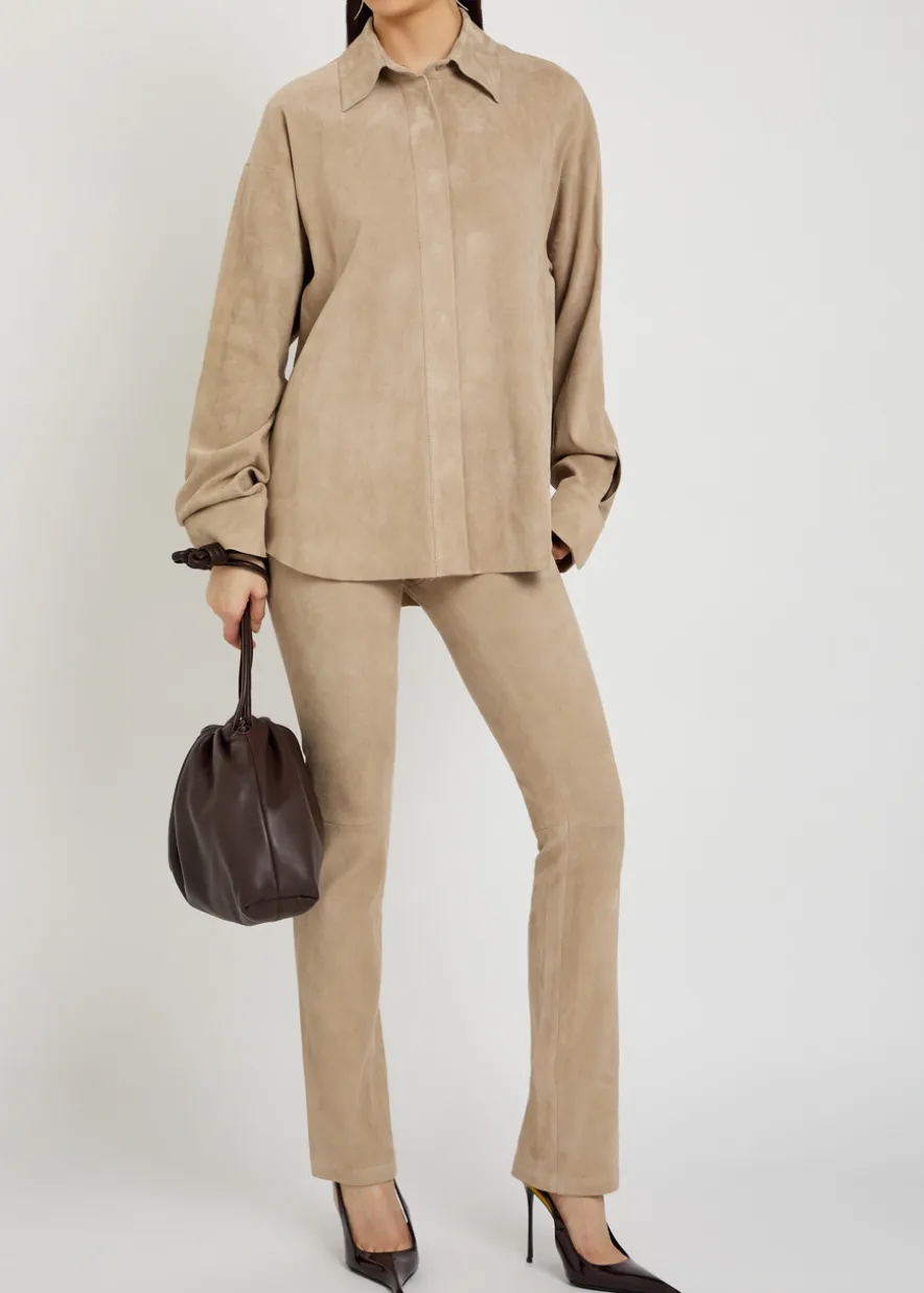 Simone oversized suede shirt