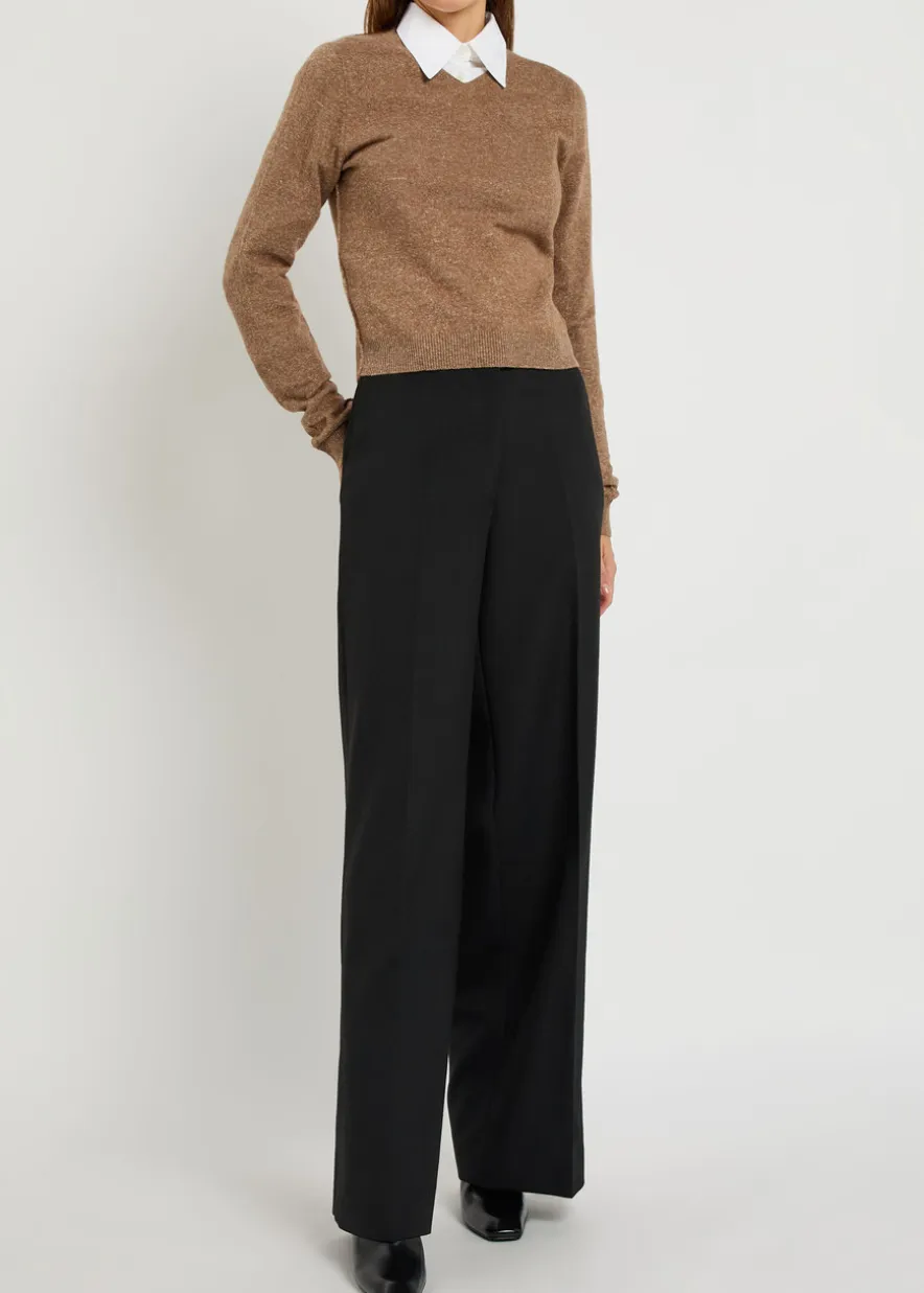Simone wide-leg wool trousers