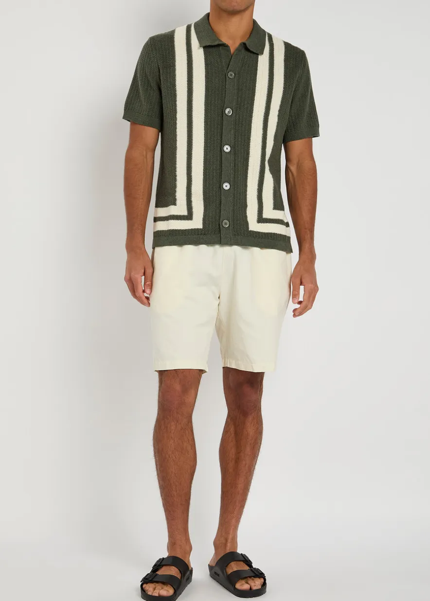 Simple linen-blend shorts