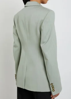 Single-breasted wool blazer