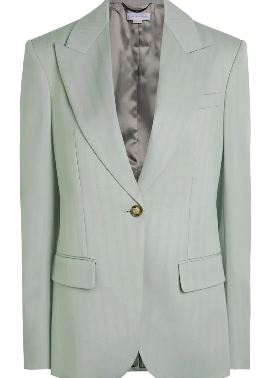 Single-breasted wool blazer