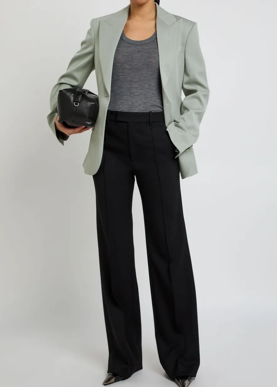 Single-breasted wool blazer
