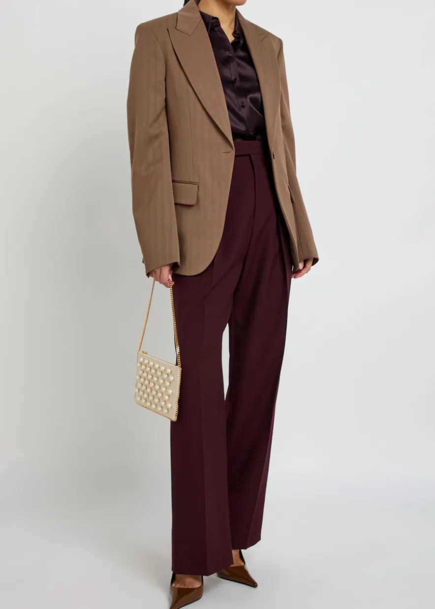 Single-breasted wool blazer