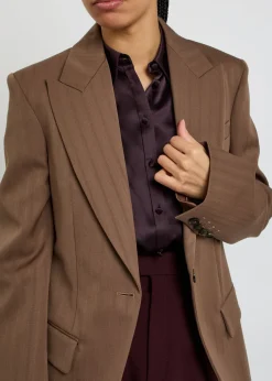 Single-breasted wool blazer