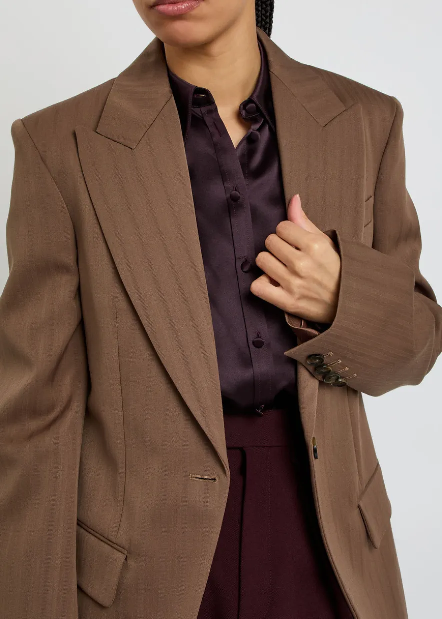 Single-breasted wool blazer