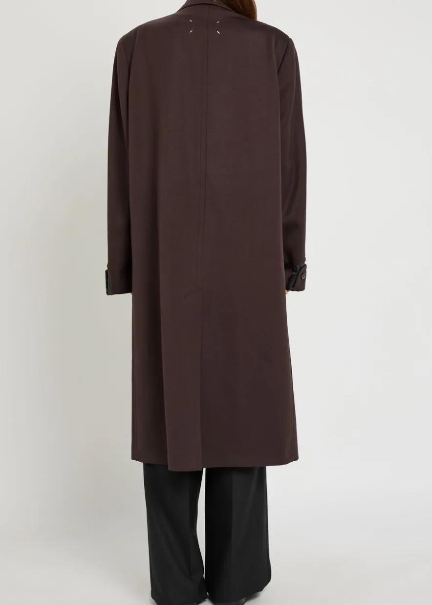 Single-breasted wool coat