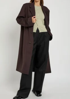 Single-breasted wool coat