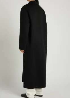 Single-breasted wool coat