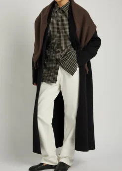 Single-breasted wool coat