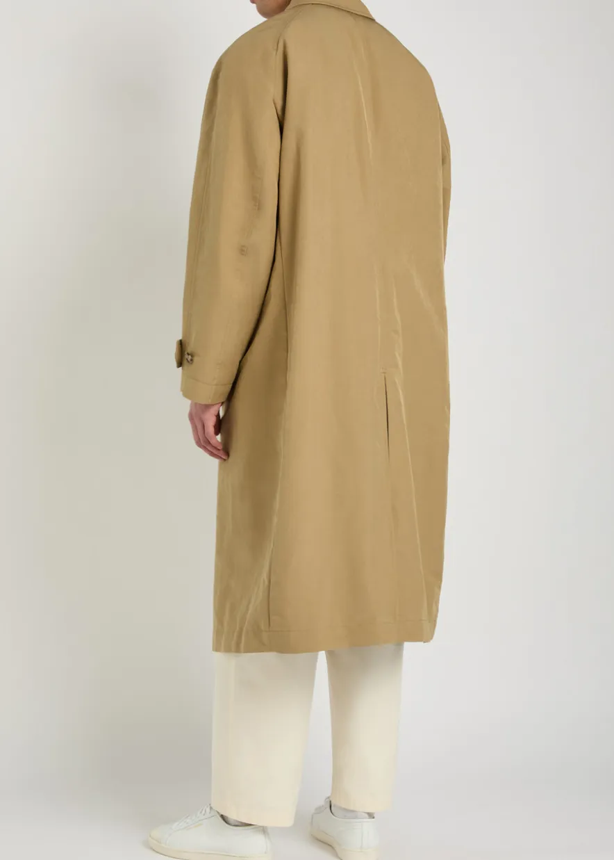Single-breasted woven trench coat