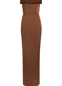 Sisu strapless satin maxi dress