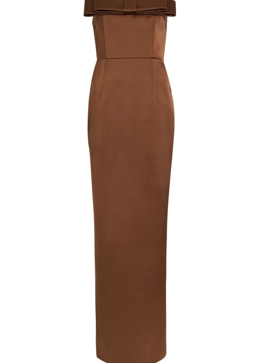 Sisu strapless satin maxi dress