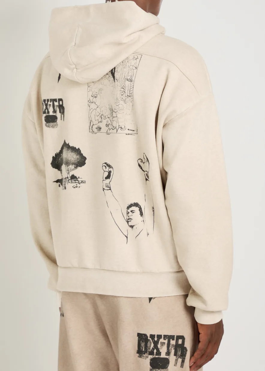 Sketch printed cotton sweatshirt