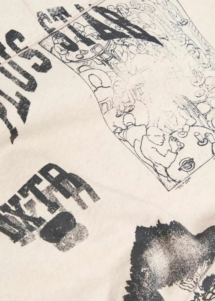 Sketch printed cotton sweatshirt