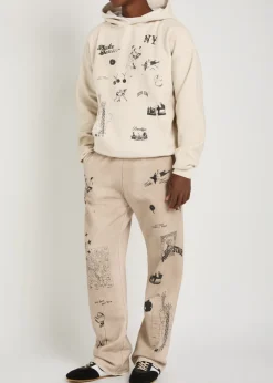 Sketch printed cotton sweatshirt