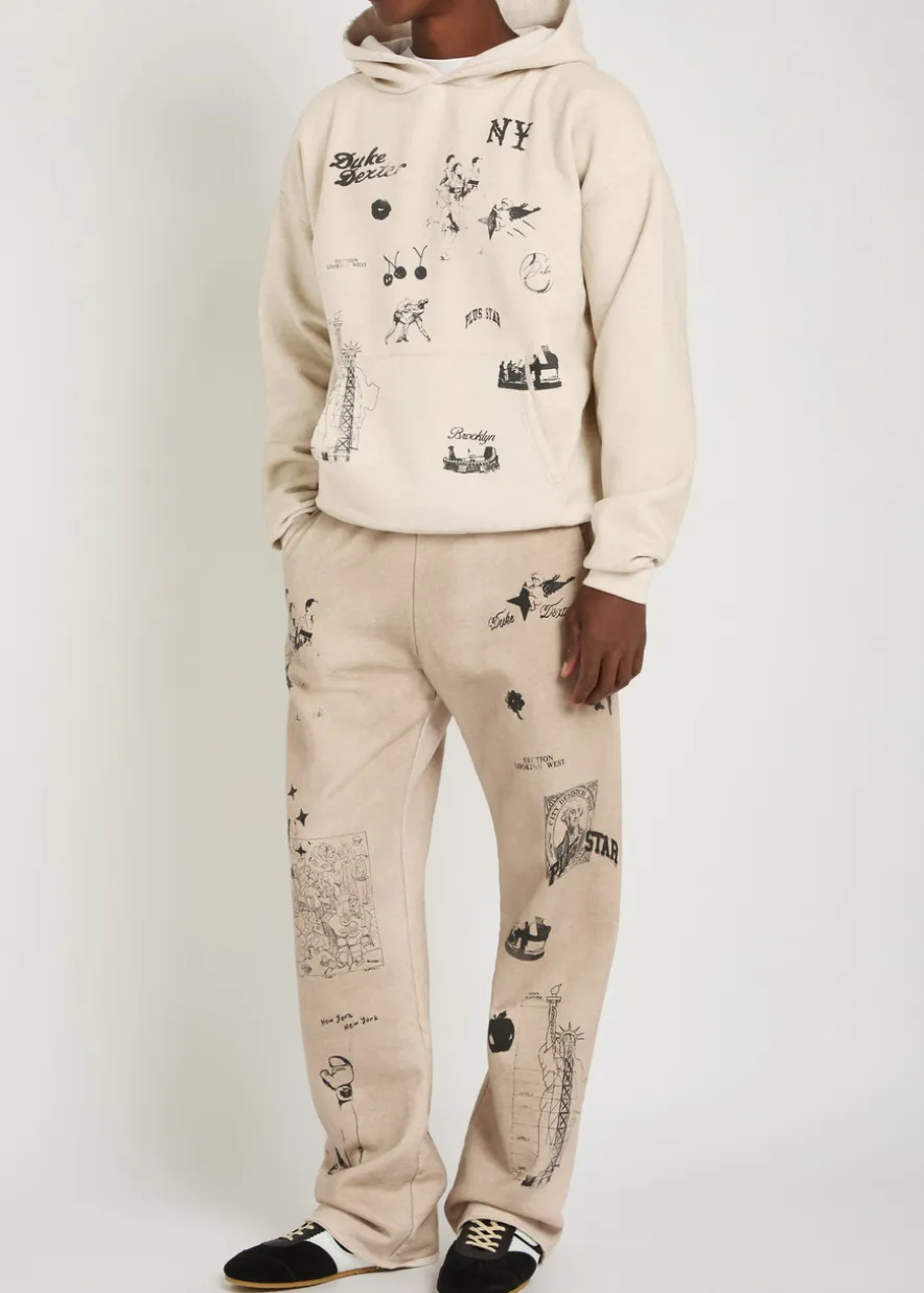 Sketch printed cotton sweatshirt