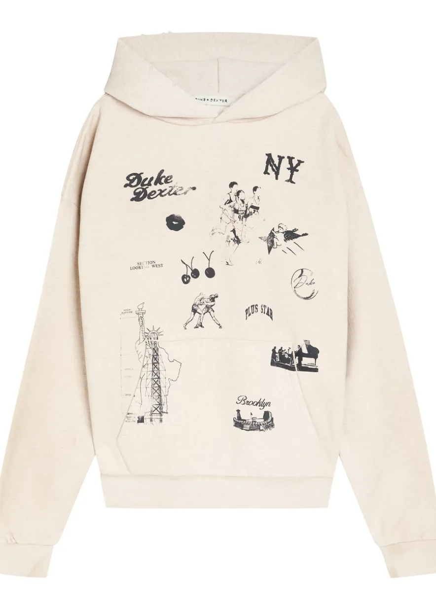 Sketch printed cotton sweatshirt