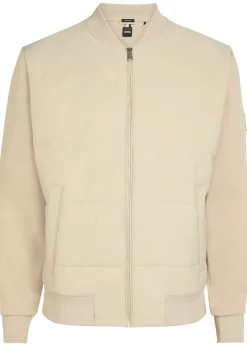 Skiles quilted shell and cotton-blend jacket