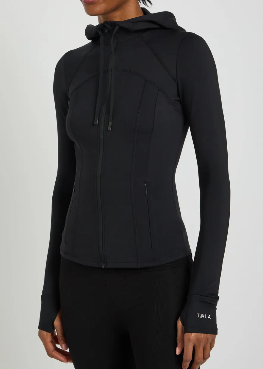 Skinluxe hooded stretch-jersey running jacket